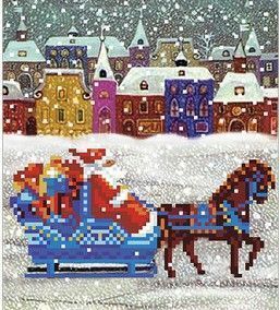 Авторская канва ВДВ для вышивки картины бисером Дед мороз Т-434