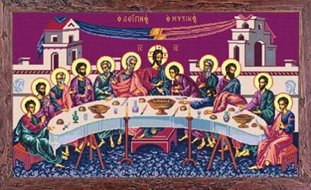 Канва с рисунком 55×95 см Тайная вечеря S-05