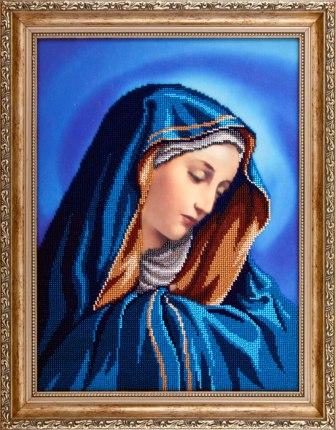 Ткань с нанесенным рисунком для вышивания бисером Мадонна Долороса Ангелика