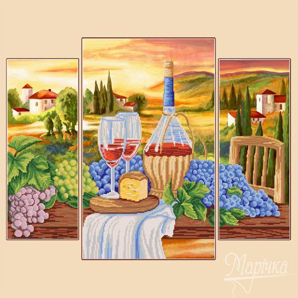 РКП-1010 Тоскана. Триптих. Марічка. Схема на тканині для вишивання бісером