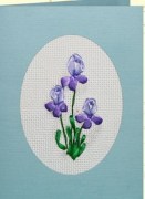 Набір для вишивки стрічками Листівка Леді Іриси 01554