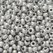 01700 10/0 чеський бісер Preciosa, срібний, непрозорий металік