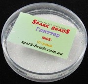 Глиттер 10 г для декорирования в коробочке белый