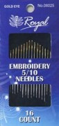 Embroidery Набор игл 06023 для вышивания с золотым ушком Royal Япония