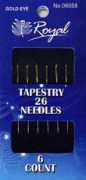 Набор гобеленовых игл Tapestry № 26 для вышивания 06058 с золотым ушком Royal 