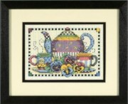 Набор для вышивания Дименшенс крестом Teatime Pansies