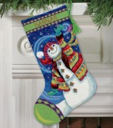 09143 Набор для вышивания Чулок DIMENSIONS Счастливый снеговик