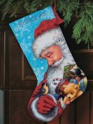09145 Набор для вышивания Чулок DIMENSIONS Санта и игрушки