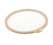 100-1 Пяльцы Nurge деревянные с винтом, высота обода 8 мм, диаметр 100 мм