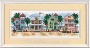 Набор для вышивания крестом DIMENSIONS Коттеджи у моря / Seaside Cottages