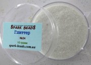 Глиттер 10 г для декорирования в коробочке белый 24