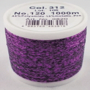 312/9820 METALLIC №120 Декоративна нитка для додавання у в'язальну нитку, 1000 м