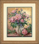 Набір для вишивання хрестиком "Півонії і дзвіночки//Peonies & Canterbury Bells" DIMENSIONS 35211