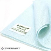 Канва для вышивания Аида 14, немецкая Zweigart 3706/5169, голубой с люрексом