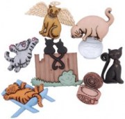 Набор пуговиц Коты 4248