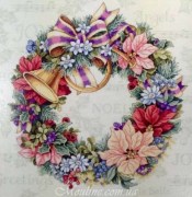 4485 Різдвяний вінок. Classic Design. Набір для вишивки хрестом 