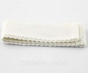 Канва-лента шир. 30 мм белая с белым краем 7003/1
