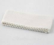 Канва-лента шир. 50 мм белая с белым краем 7107/1