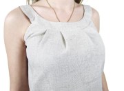 Готова жіноча льняна майка зі вставками під вишивку бісером, стразами та гладдю