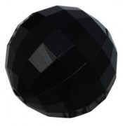 Акриловая граненыая круглых бусина 12 мм черный