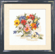 Набор для вышивки крестиком Чарівна Мить 587 Анютины глазки 