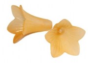 Бусины акриловые в виде цветка оранжевый