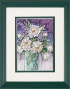 Набор для вышивания крестом DIMENSIONS 65074 Белые пионы