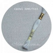 Канва Zweigart льняная 28 ct Лен Кашель / Cashel Linen 7113 Серый с серебром