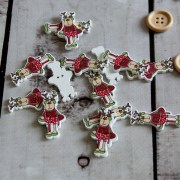 Пуговица деревянная Олень D031-19