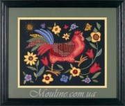01543 Набор для вышивания гладью DIMENSIONS Петух на черном