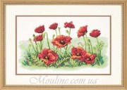 Набір для вишивання хрестиком "Поле маків//Field of Poppies" DIMENSIONS 03237