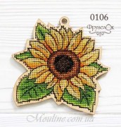 Набор для вышивки крестом Цветы на деревянной основе от ФрузелОК 106