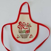 Фартух на пляшку з вишивкою Пасхальний кошик