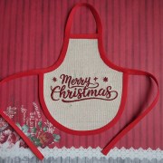 Фартух на пляшку з вишивкою, Merry Christmas