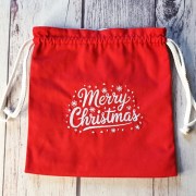 Текстильний мішечек для подарунку на новий рік