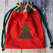 Текстильний мішечек для подарунку на новий рік