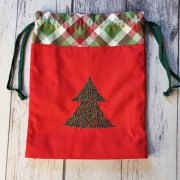 Текстильний мішечек для подарунку на новий рік