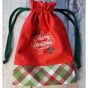 Текстильний мішечек для подарунку на новий рік