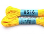 Нитки мулине Гамма 516 для вышивания крестиком желтый