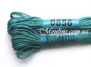 Нитки мулине Гамма 856, для вышивания крестиком морской волны