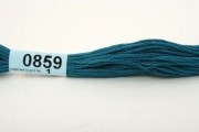 Нитки мулине Гамма 859, для вышивания крестиком морской волны темный