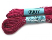 Нитки мулине Гамма 907, для вышивания крестиком бордово-малиновый