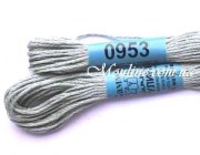 Нитки мулине Гамма 953, для вышивания крестиком серо-зеленый
