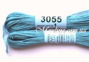Нитки мулине Гамма 3055 для вышивания крестиком серая бирюза
