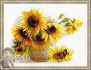 Набор для вышивания крестом Риолис Подсолнухи 1488