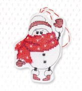 Набор для вышивания Luca-S JK014 Игрушка на елку Снеговик