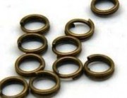 Колечки соединительные 7 мм бронза двойные