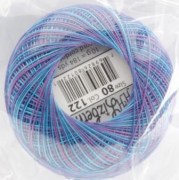 Lizbeth 80 меланж Тонкая хлопковая нить для вязания и плетения 80-122