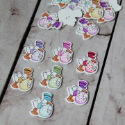 Пуговица деревянная Аист с ребенком M011-36