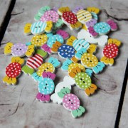 Пуговица деревянная Конфета M011-73